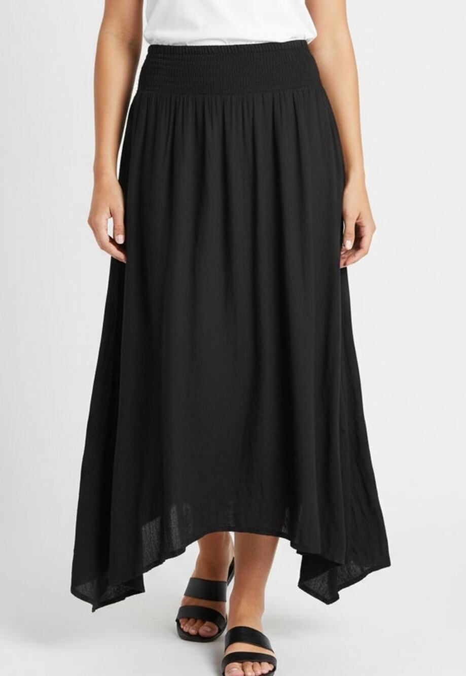 Neiman Marcus Womens Small Black Skirt Midi Rayon Lined Size Zip